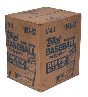 1982 Topps Baseball Unopened Rack Pack Case – 3 Boxes/24 Packs – Possible Cal Ripken Jr Rookie Cards
